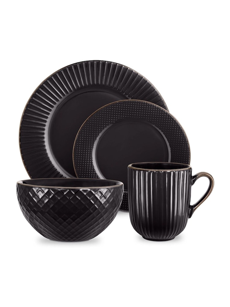 Tower 16 Piece Black Dinnerware Set - Image 2 of 2