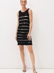 Phase Eight Black Sequin Fringe Sofianne Dress - Image 2 of 6