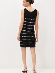 Phase Eight Black Sequin Fringe Sofianne Dress - Image 3 of 6