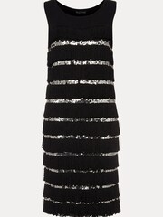 Phase Eight Black Sequin Fringe Sofianne Dress - Image 6 of 6