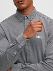 BOSS Blue Biado Button Down Collar Long Sleeve Shirt - Image 5 of 6