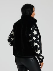 South Beach Black Faux Fur Gilet - Image 2 of 6