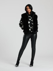 South Beach Black Faux Fur Gilet - Image 3 of 6