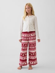 Gap Red Fair Isle Cosy Pyjama Bottoms (6-13yrs) - Image 1 of 5