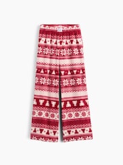 Gap Red Fair Isle Cosy Pyjama Bottoms (6-13yrs) - Image 3 of 5