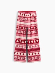 Gap Red Fair Isle Cosy Pyjama Bottoms (6-13yrs) - Image 4 of 5