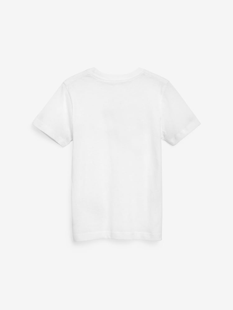 Nike White Kids Futura Little 100% Cotton Logo T-Shirt - Image 2 of 3