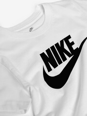 Nike White Kids Futura Little 100% Cotton Logo T-Shirt - Image 3 of 3