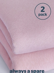 Silentnight 2 Pack Pink Kids Safe Nights Cot Bed 100% Cotton Fitted Sheets - Image 4 of 10