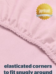 Silentnight 2 Pack Pink Kids Safe Nights Cot Bed 100% Cotton Fitted Sheets - Image 5 of 10