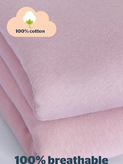 Silentnight 2 Pack Pink Kids Safe Nights Cot Bed 100% Cotton Fitted Sheets - Image 6 of 10