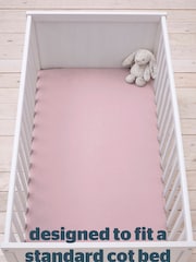 Silentnight 2 Pack Pink Kids Safe Nights Cot Bed 100% Cotton Fitted Sheets - Image 9 of 10