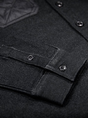 Luke 1977 Black Down Overshirt - Image 7 of 7