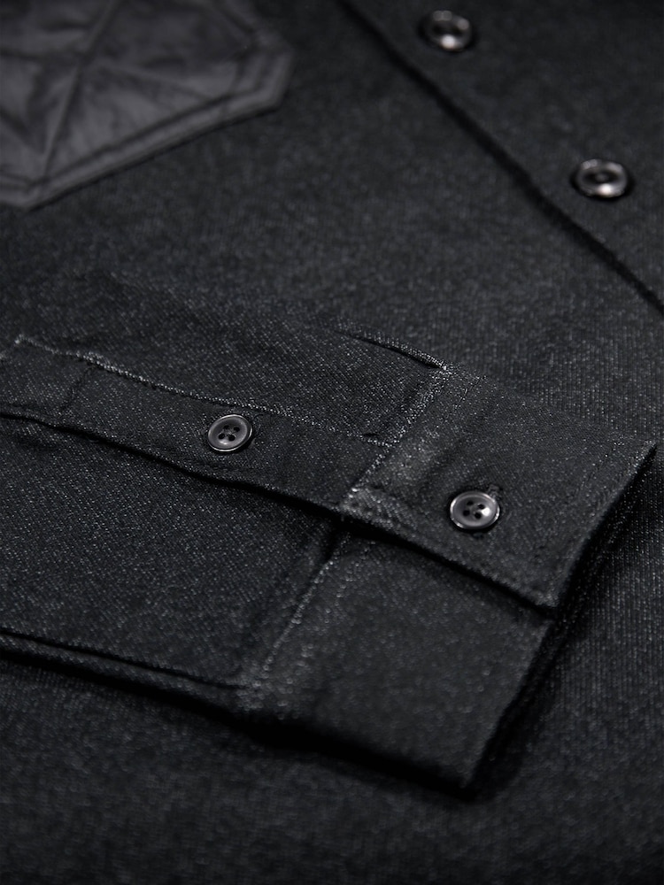 Luke 1977 Black Down Overshirt - Image 7 of 7
