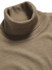Charles Tyrwhitt Natural Pure Merino Roll Neck Jumper - Image 6 of 6