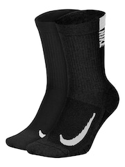 Nike Black/White Multiplier Crew Socks 2 Pack - Image 3 of 8