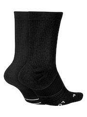 Nike Black/White Multiplier Crew Socks 2 Pack - Image 4 of 8