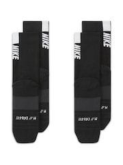 Nike Black/White Multiplier Crew Socks 2 Pack - Image 5 of 8