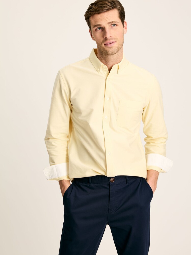 Joules Oxford Yellow Long Sleeve Classic Fit Shirt - Image 1 of 7