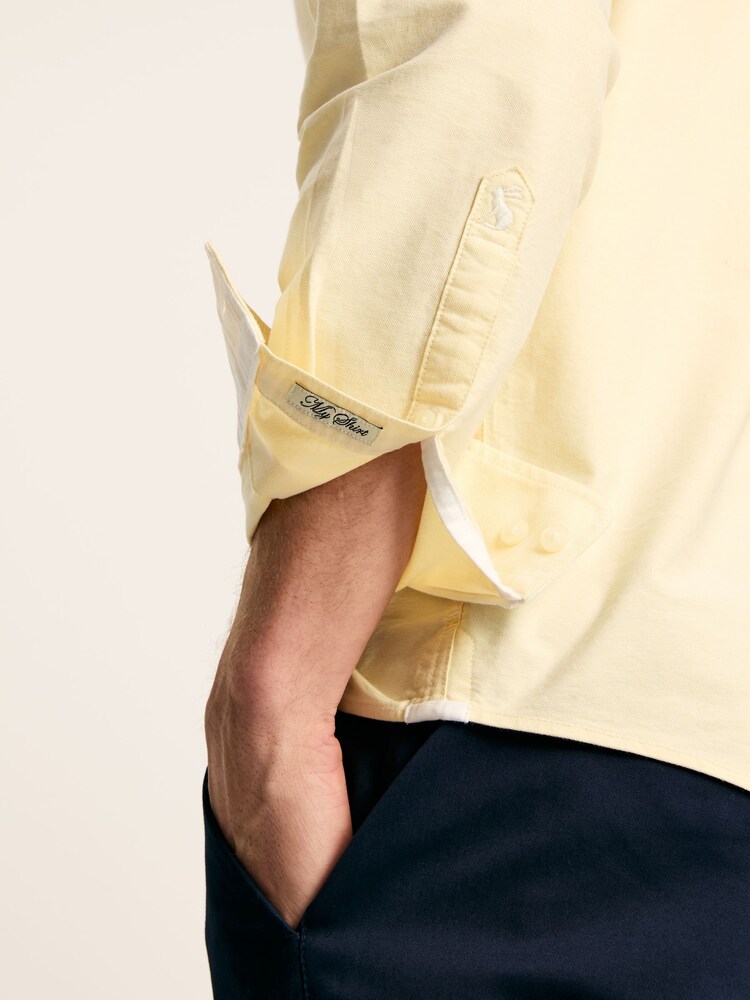 Joules Oxford Yellow Long Sleeve Classic Fit Shirt - Image 2 of 7