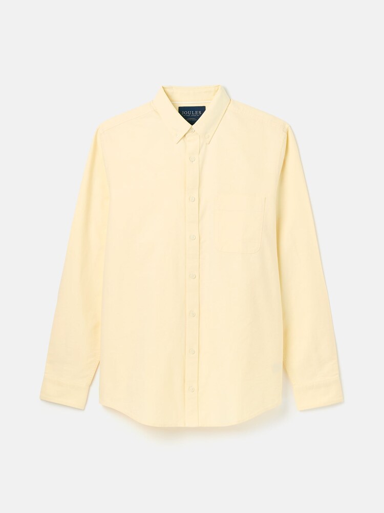 Joules Oxford Yellow Long Sleeve Classic Fit Shirt - Image 7 of 7