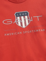 Κόκκινο - GANT Archive Shield T-Shirt & Sweat Shorts Set - Εικόνα 6 από 7