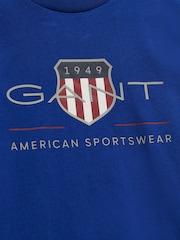 Navy Blå - GANT Archive Shield T-Shirt & Sweat Shorts Set - Bilde 2 av 3