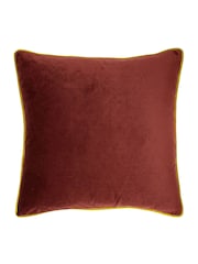 furn. Burgundy Red/Gold Forest Fauna Embroidered Polyester Filled Cushion - Image 3 of 6
