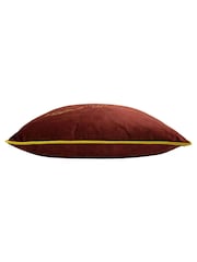 furn. Burgundy Red/Gold Forest Fauna Embroidered Polyester Filled Cushion - Image 5 of 6