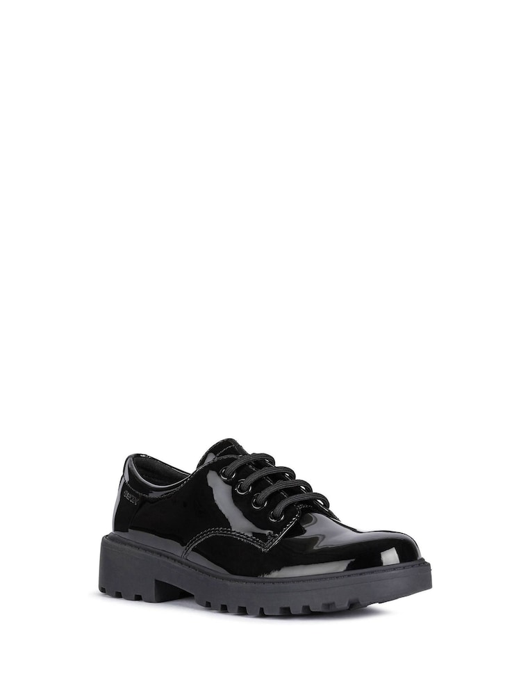 Geox Junior Girls Casey Black Shoes - Image 2 of 5