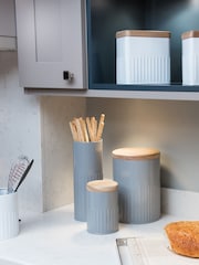 Bakehouse Grey Tall Grey Storage Canister - Image 2 of 4