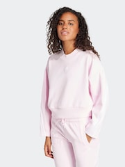 adidas Pink Sportswear Future Icons 3-Stripes Sweatshirt - Image 1 of 7