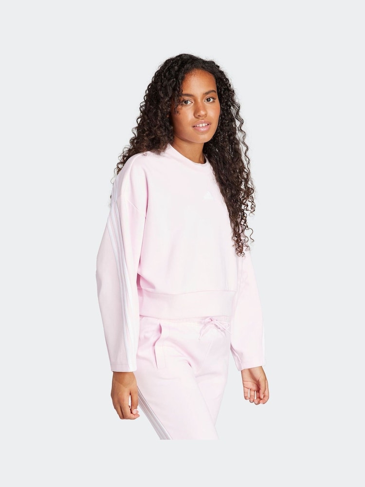 adidas Pink Sportswear Future Icons 3-Stripes Sweatshirt - Image 3 of 7