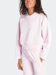 adidas Pink Sportswear Future Icons 3-Stripes Sweatshirt - Image 4 of 7