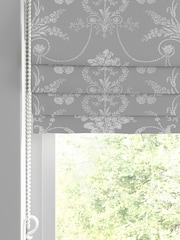 Laura Ashley Grey Josette Steel Made to Measure Roman Blind - Image 2 of 7