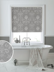 Laura Ashley Grey Josette Steel Made to Measure Roman Blind - Image 6 of 7
