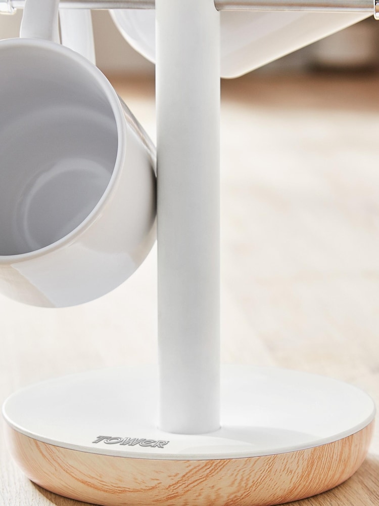 Tower White Scandi 6 Cup Mug Tree - Image 4 of 4 Tower White Scandi 6 Cup Mug Tree - Image 4 of 4