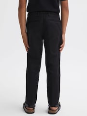 Reiss Black Eastbury Junior Slim Fit Tapered Chinos - Image 5 of 6