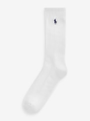 Polo Ralph Lauren White Cotton Crew Socks 6 Pack - Image 2 of 2