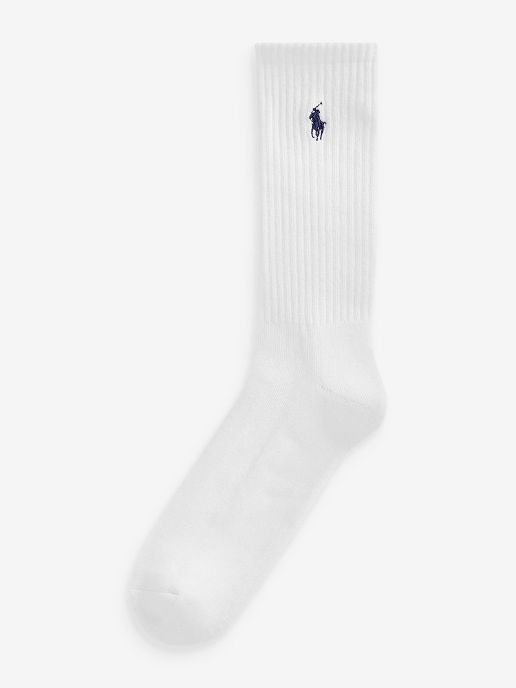 Polo Ralph Lauren White Cotton Crew Socks 6 Pack - Image 2 of 2