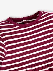 JoJo Maman Bébé Berry Pink Mouse Girls' Stripe Appliqué Dress - Image 3 of 3