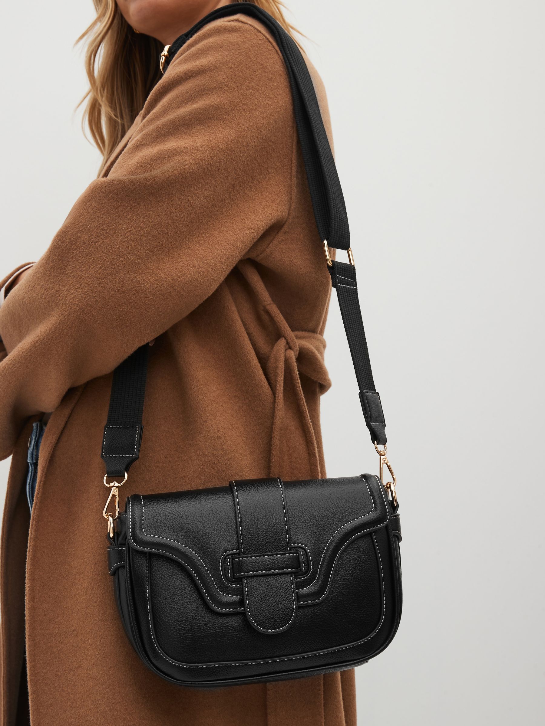 Buy Black Casual Flap Over Cross Body Bag from Next Ireland