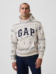 Gap Grey Relaxed Logo Hoodie - Image 1 of 4