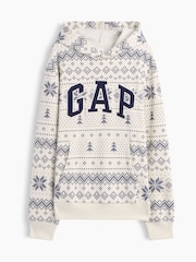 Gap Grey Relaxed Logo Hoodie - Image 4 of 4