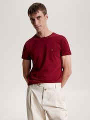 Tommy Hilfiger Red Stretch Slim Fit T-Shirt - Image 1 of 3