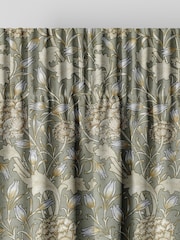 William Morris At Home Sage Green Wild Tulip Made to Measure 100% Cotton Curtains - Image 6 of 9