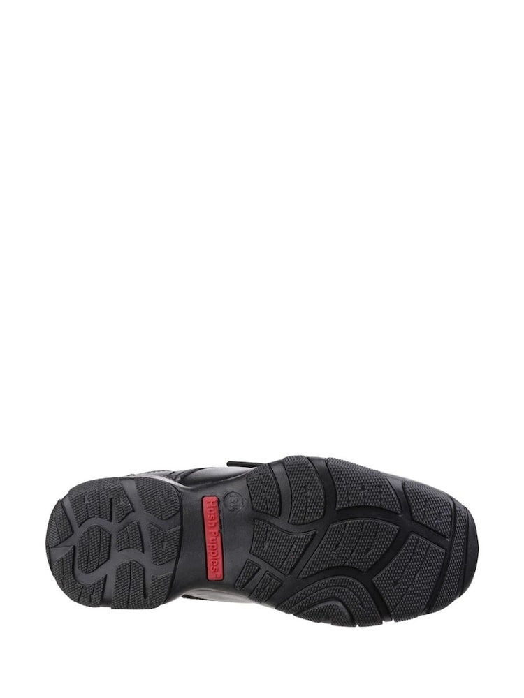 Hush Puppies Black Freddy 2 Senior School Shoes - Image 5 of 5