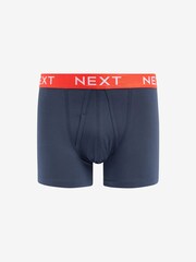 Navy Blue Bright Waistband 10 pack Waistband A-Front Boxers - Image 3 of 13