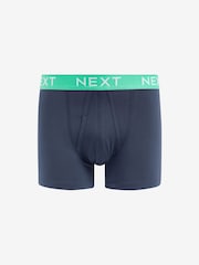 Navy Blue Bright Waistband 10 pack Waistband A-Front Boxers - Image 4 of 13