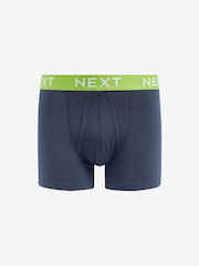 Navy Blue Bright Waistband 10 pack Waistband A-Front Boxers - Image 5 of 13